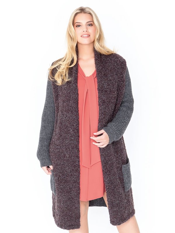 Lana Grossa MANTEL MIT HALBPATENTMUSTER UND GLATT RECHTS Cool Wool Alpaca/Tendenza