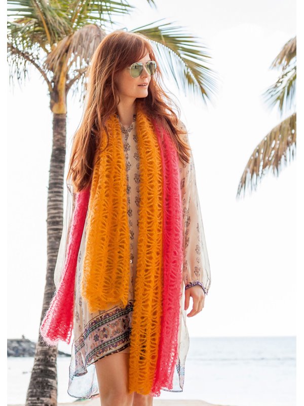 Lana Grossa LONGSCHAL IM SPINNENMUSTER Silkhair