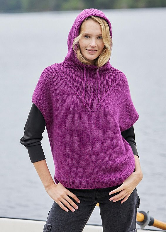 Lana Grossa PULLUNDER MIT KAPUZE Cool Merino