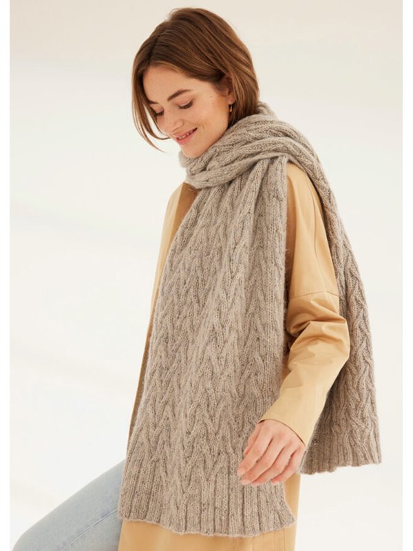 Lana Grossa ZOPFMUSTERSCHAL Ecopuno Tweed & Setasuri