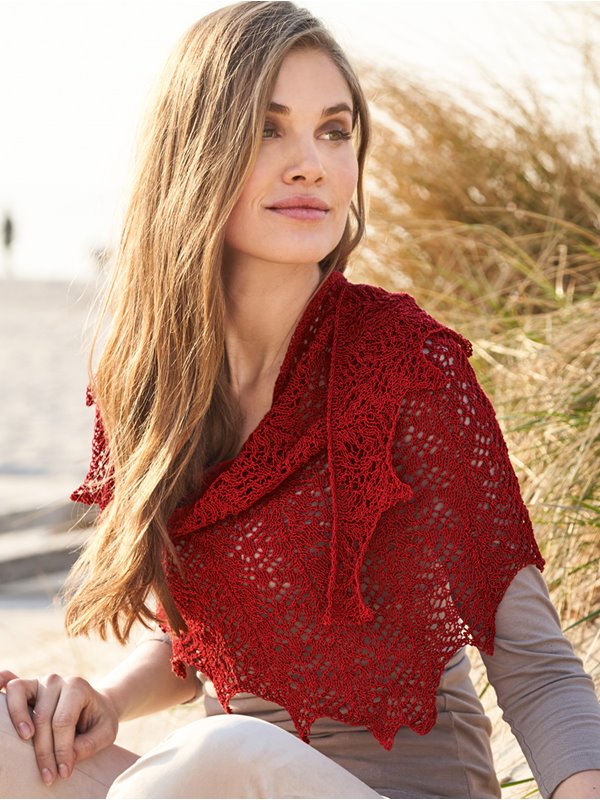 Lana Grossa DREIECKSTUCH MIT AJOURMUSTER Capri