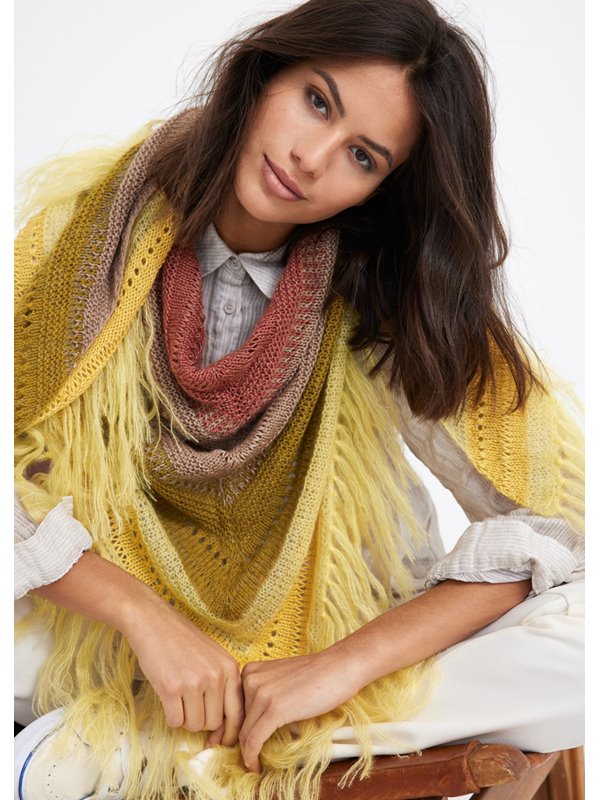 Lana Grossa DREIECKSTUCH Lace Seta Mulberry, Ecopuno & Silkhair