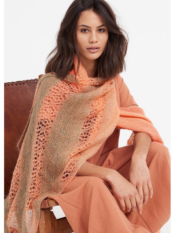 Lana Grossa SCHAL Cool Wool Lace Hand-dyed & Silkhair