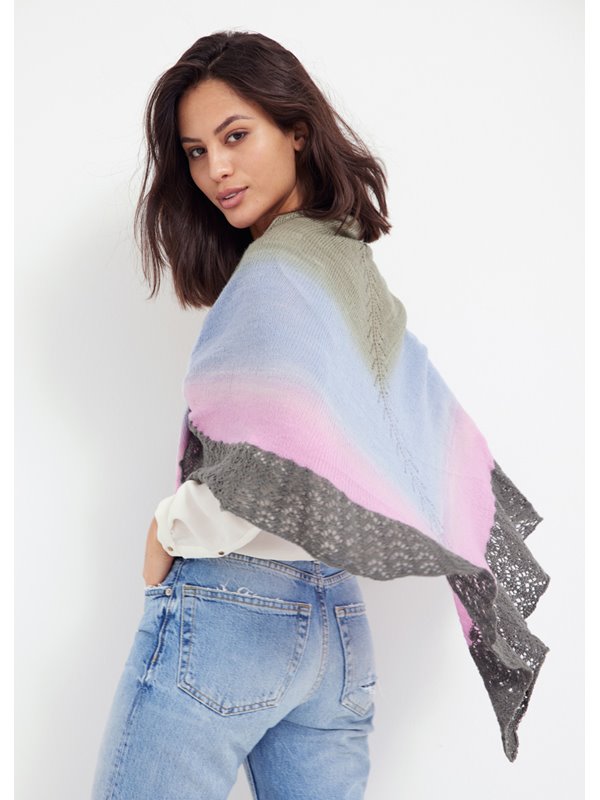 Lana Grossa DREIECKSTUCH Cool Wool Lace Hand-dyed & Cool Wool Lace