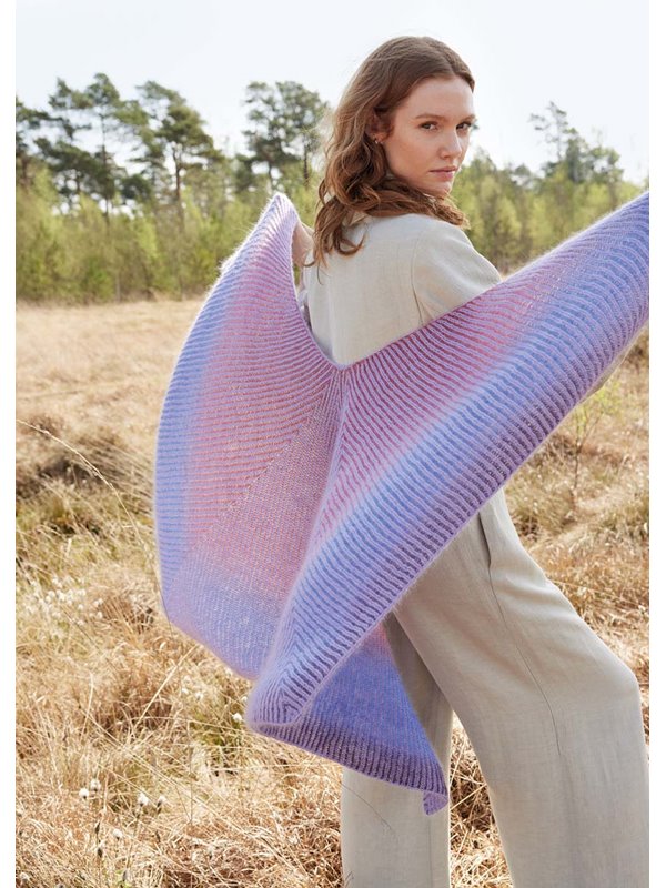 Lana Grossa PONCHOTUCH Merino Lace Aquarell, Silkhair & Cool Wool Lace