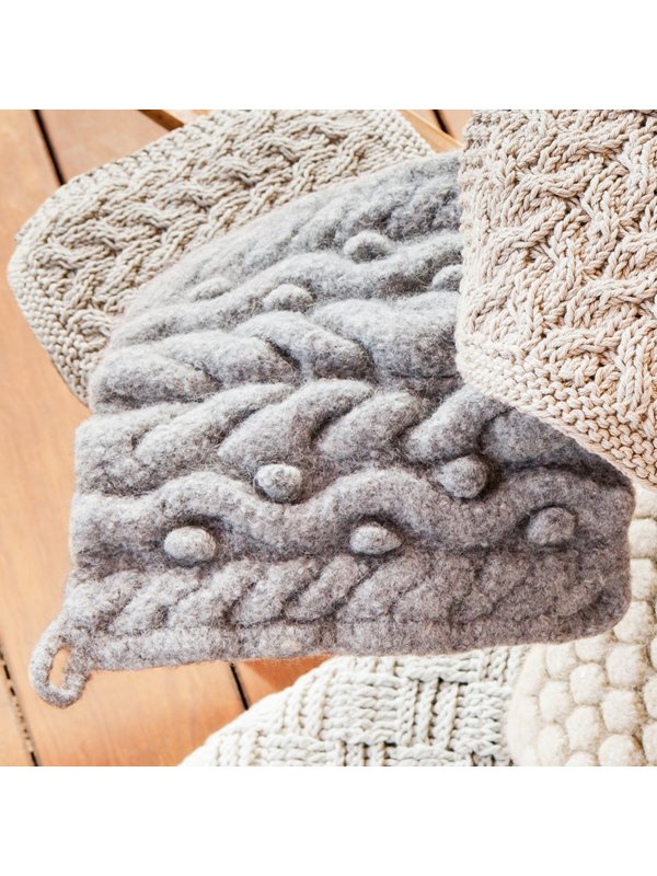 Lana Grossa TOPFLAPPEN IM ARANMUSTER Feltro