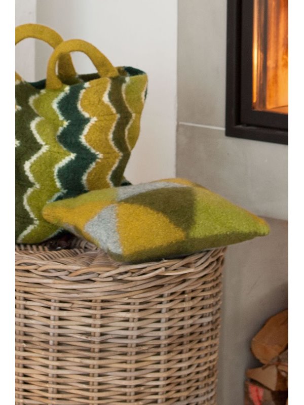 Lana Grossa KUSCHELKISSEN MIT ZWEI SEITEN Feltro