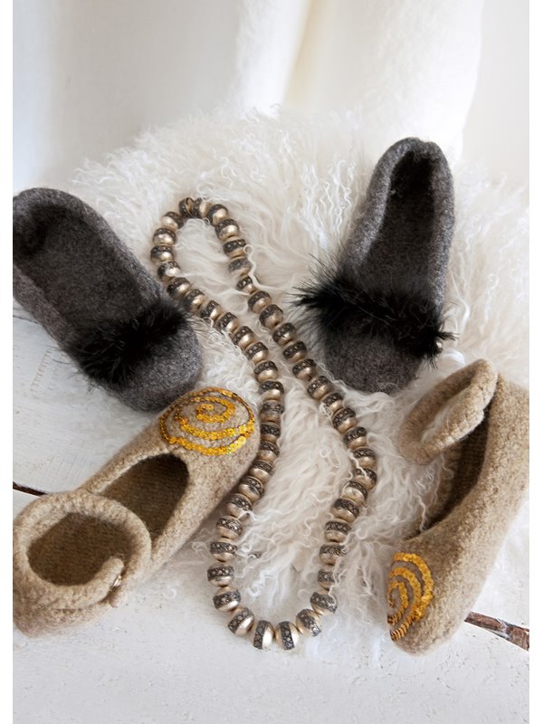 Lana Grossa HAUSSCHUHE MIT PAILLETTEN Feltro