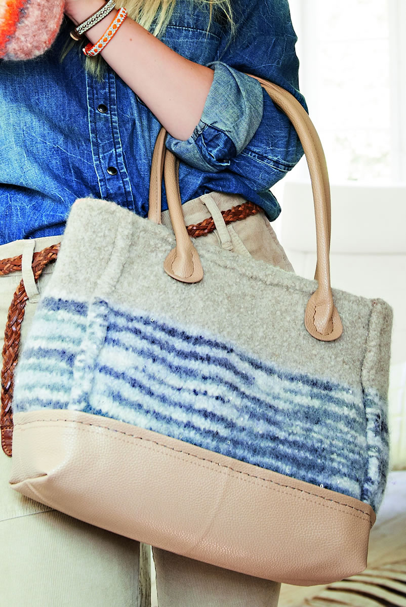 Lana Grossa SHOPPER Feltro/Feltro Paillettes Print STRICK FILZ