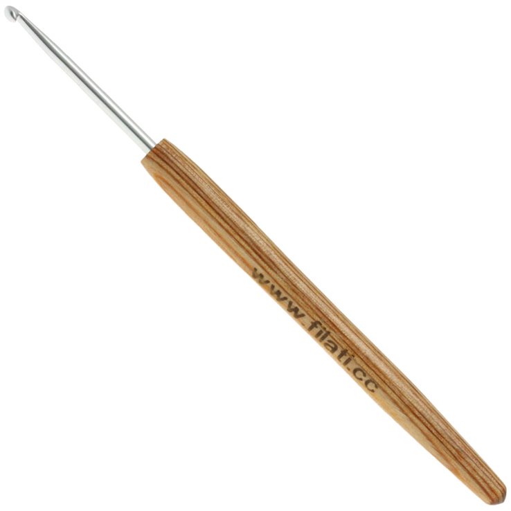 Lana Grossa Wollhäkelnadel Alu mit Holzgriff Design-Holz Signal St. 3,0