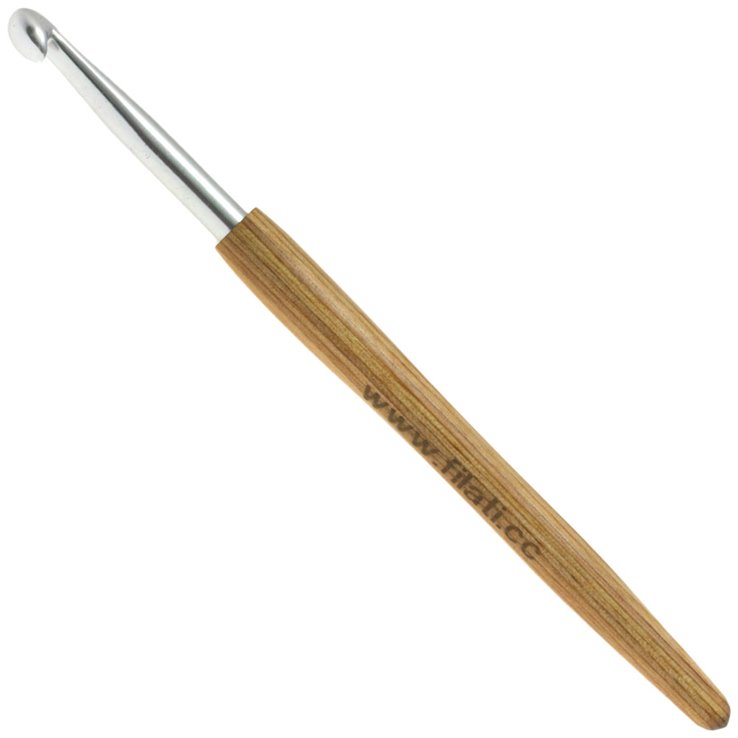 Lana Grossa Wollhäkelnadel Alu mit Holzgriff Design-Holz Signal St. 6,0