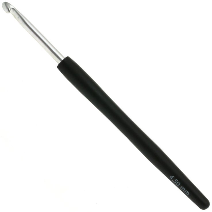 Lana Grossa Wollhäkelnadel mit Soft-Griff (Aluminium) St. 4,5