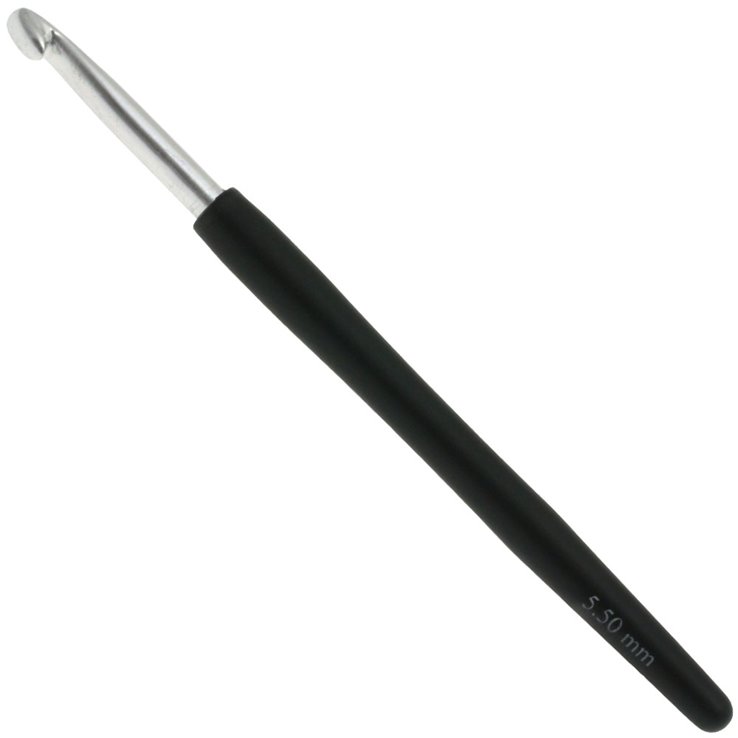Lana Grossa Wollhäkelnadel mit Soft-Griff (Aluminium) St. 5,5