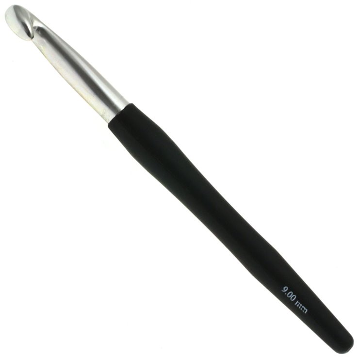 Lana Grossa Wollhäkelnadel mit Soft-Griff (Aluminium) St. 9,0