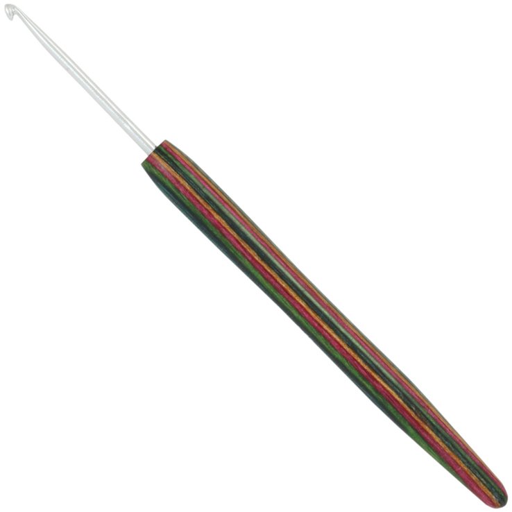 Lana Grossa Wollhäkelnadel Alu mit Holzgriff Design-Holz Color St. 2,5