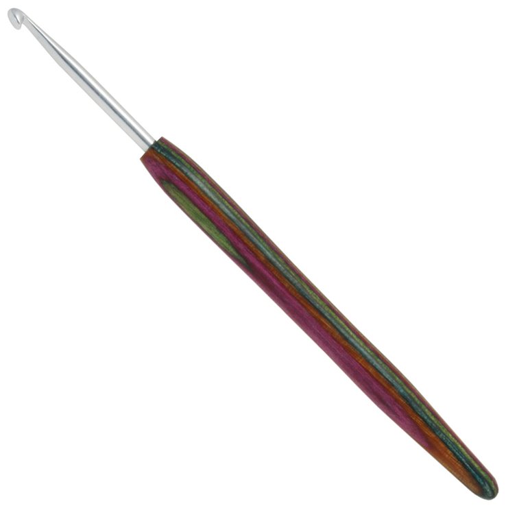 Lana Grossa Wollhäkelnadel Alu mit Holzgriff Design-Holz Color St. 3,5