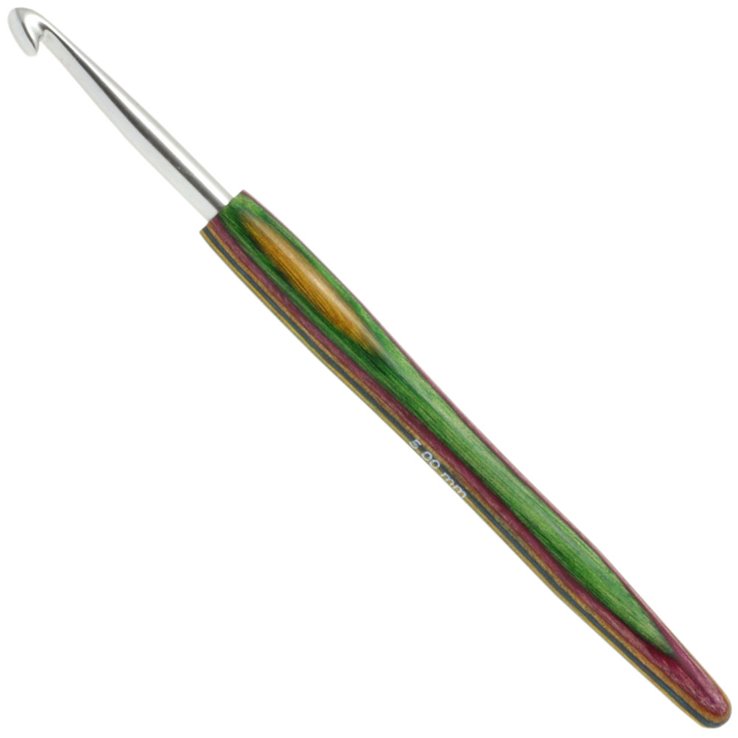 Lana Grossa Wollhäkelnadel Alu mit Holzgriff Design-Holz Color St. 5,0