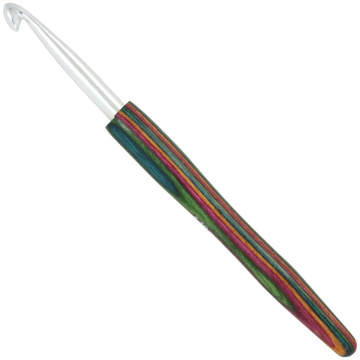 Lana Grossa Wollhäkelnadel Alu mit Holzgriff Design-Holz Color St. 6,5