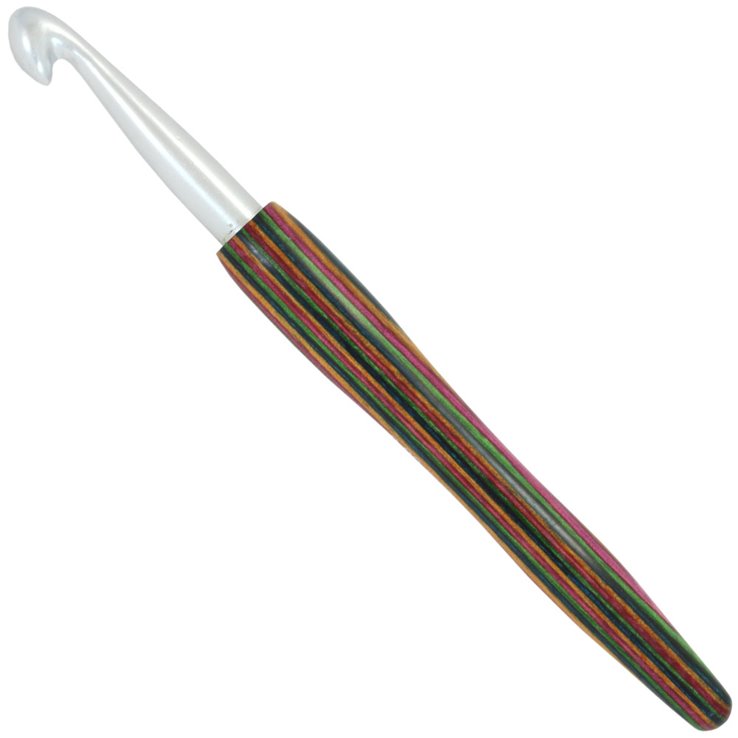 Lana Grossa Wollhäkelnadel Alu mit Holzgriff Design-Holz Color St. 9,0