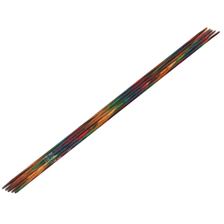 Lana Grossa Strumpfstricknadel Design-Holz Multicolor St. 2,0/20cm