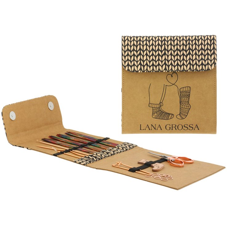 Lana Grossa   Sockenstrick-Set Design-Holz Multicolor by Tanja Steinbach