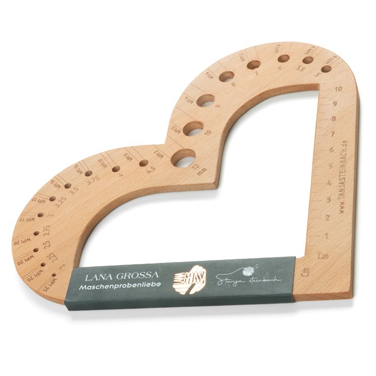 Lana Grossa Maschenprobe Herz Tanja Steinbach