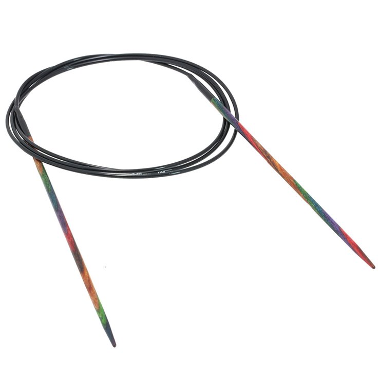 Lana Grossa Rundstricknadel Design-Holz Multicolor St. 2,5/100cm