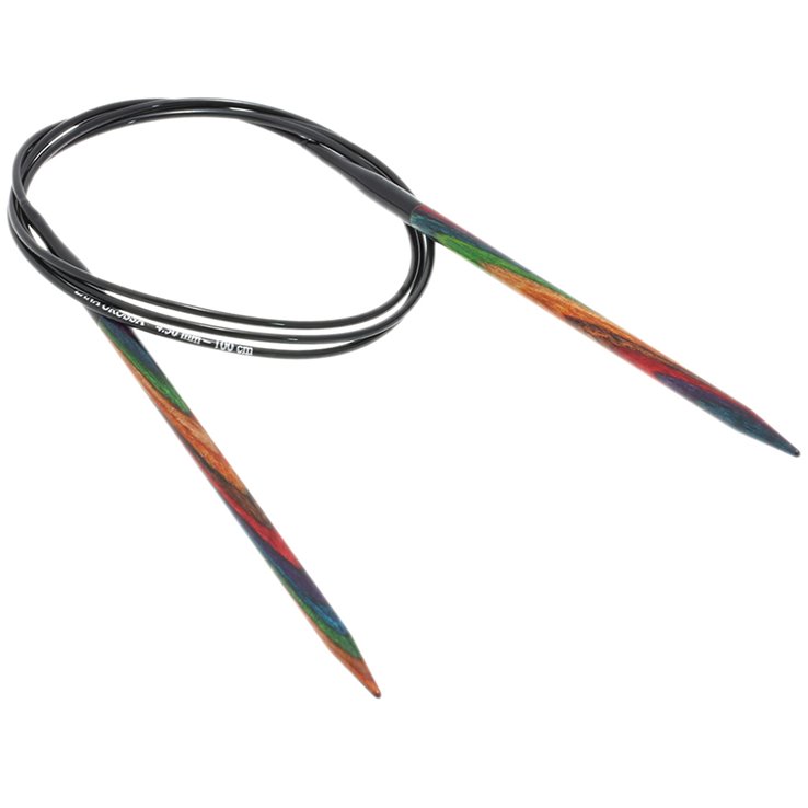 Lana Grossa Rundstricknadel Design-Holz Multicolor St. 4,5/100cm
