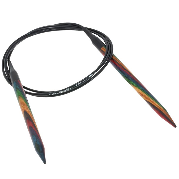 Lana Grossa Rundstricknadel Design-Holz Multicolor St. 6,0/100cm