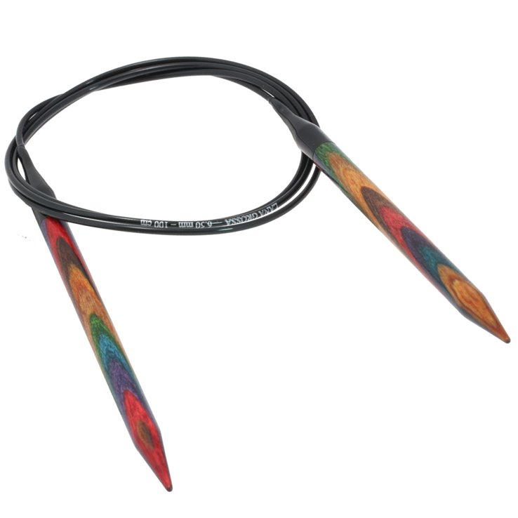 Lana Grossa Rundstricknadel Design-Holz Multicolor St. 6,5/100cm