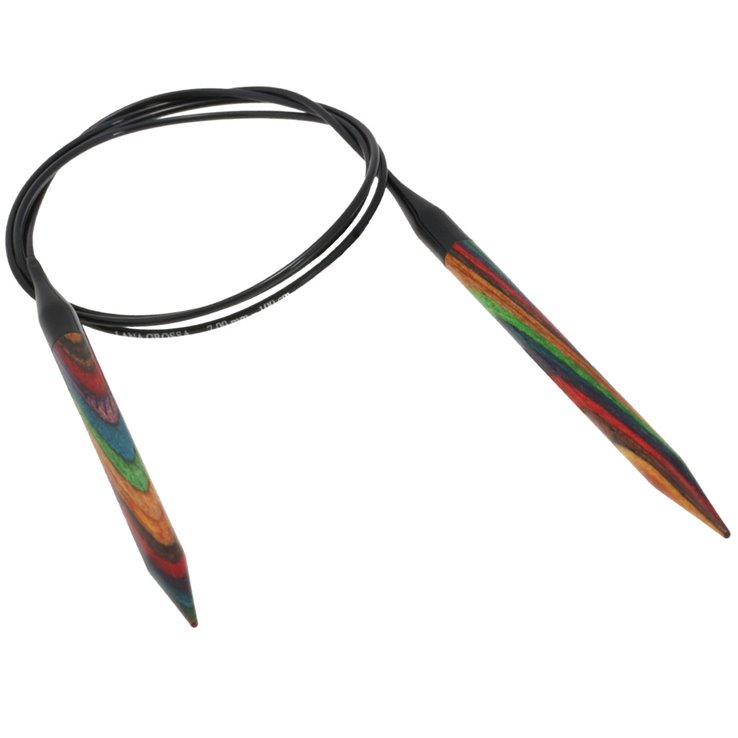 Lana Grossa Rundstricknadel Design-Holz Multicolor St. 7,0/100cm