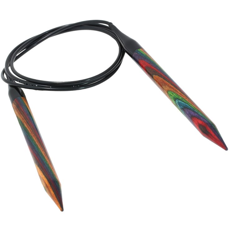 Lana Grossa Rundstricknadel Design-Holz Multicolor St. 9,0/100cm