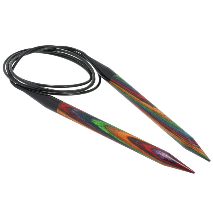 Lana Grossa Rundstricknadel Design-Holz Multicolor St. 10,0/120cm
