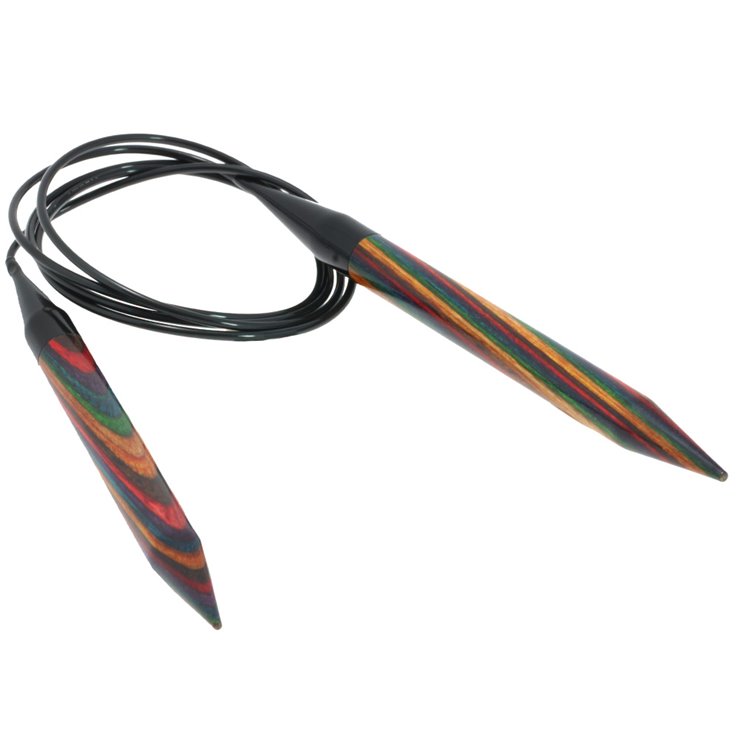 Lana Grossa Rundstricknadel Design-Holz Multicolor St. 12,0/120cm
