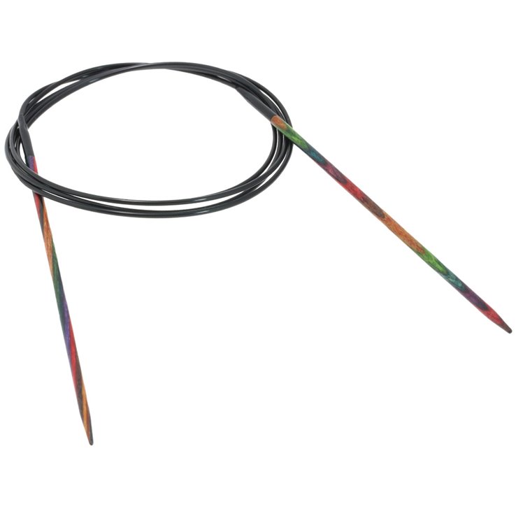 Lana Grossa Rundstricknadel Design-Holz Multicolor St. 2,5/120cm