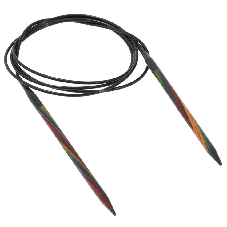 Lana Grossa Rundstricknadel Design-Holz Multicolor St. 5,0/120cm