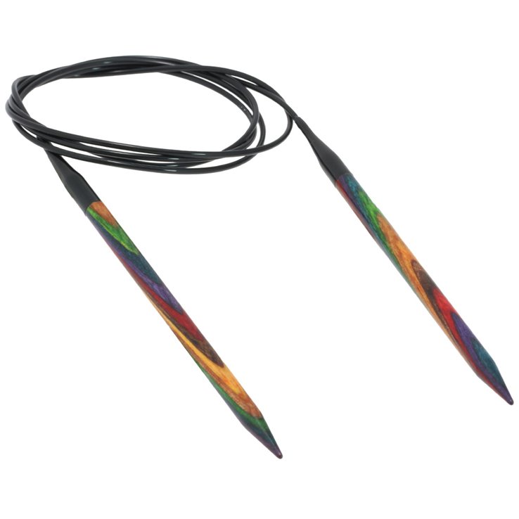 Lana Grossa Rundstricknadel Design-Holz Multicolor St. 6,0/120cm