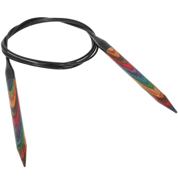 Lana Grossa Rundstricknadel Design-Holz Multicolor St.  7,0/120cm