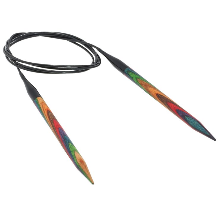 Lana Grossa Rundstricknadel Design-Holz Multicolor St. 8,0/120cm