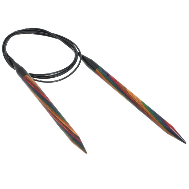Lana Grossa Rundstricknadel Design-Holz Multicolor St. 9,0/120cm