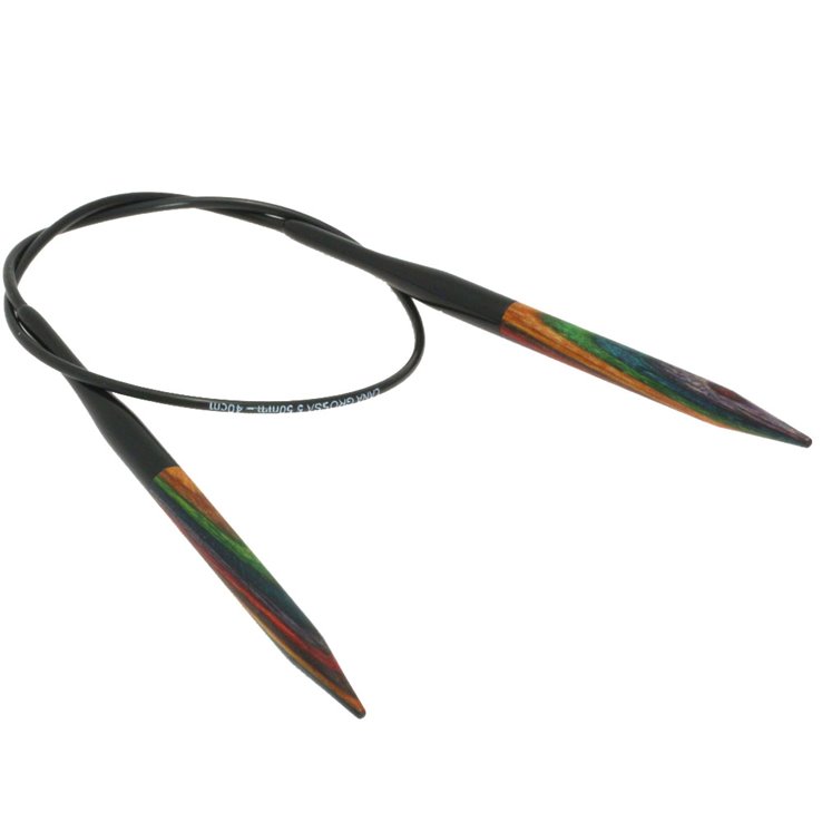 Lana Grossa Rundstricknadel Design-Holz Color St. 5,5/40cm