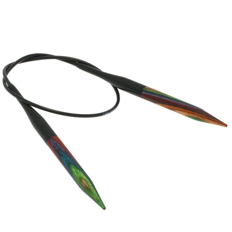 Lana Grossa Rundstricknadel Design-Holz Multicolor St. 6,5/ 40cm
