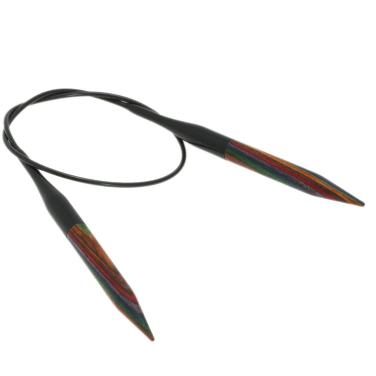 Lana Grossa Rundstricknadel Design-Holz Multicolor St. 7,0/ 40cm
