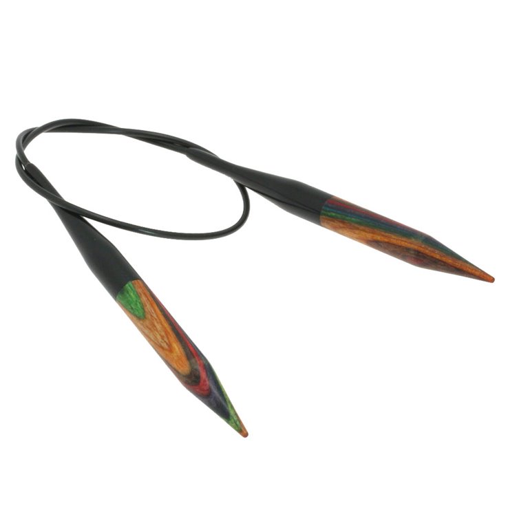 Lana Grossa Rundstricknadel Design-Holz Multicolor St. 8,0/ 40cm