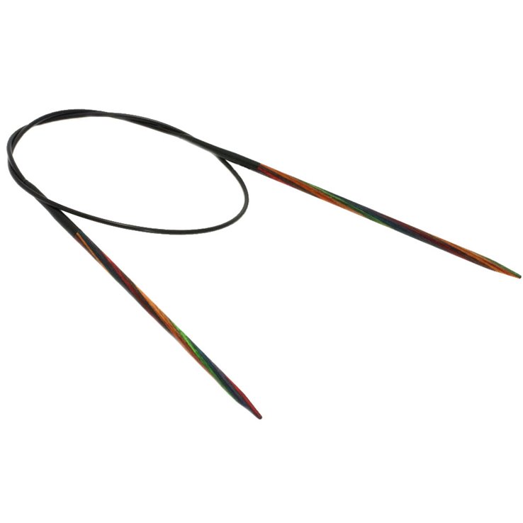 Lana Grossa Rundstricknadel Design-Holz Multicolor St. 3,75/ 60cm