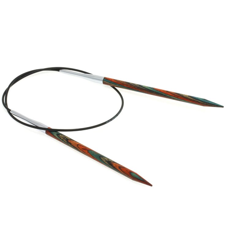 Lana Grossa Rundstricknadel Design-Holz Multicolor St. 5,5/ 60cm