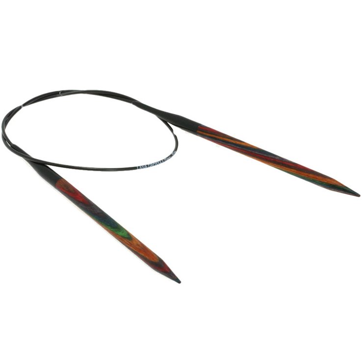 Lana Grossa Rundstricknadel Design-Holz Multicolor St. 6,0/ 60cm