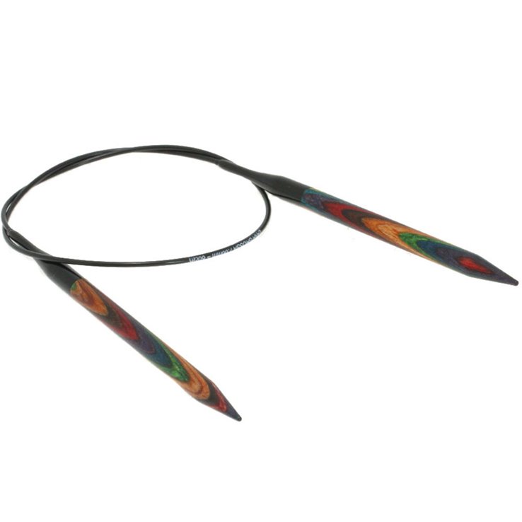 Lana Grossa Rundstricknadel Design-Holz Multicolor St. 7,0/ 60cm