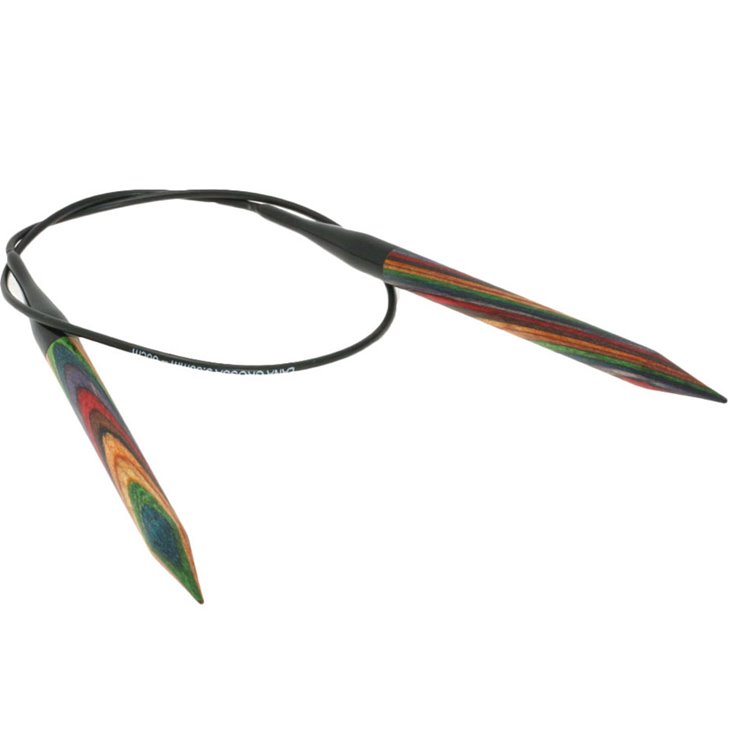 Lana Grossa Rundstricknadel Design-Holz Multicolor St. 9,0/ 60cm