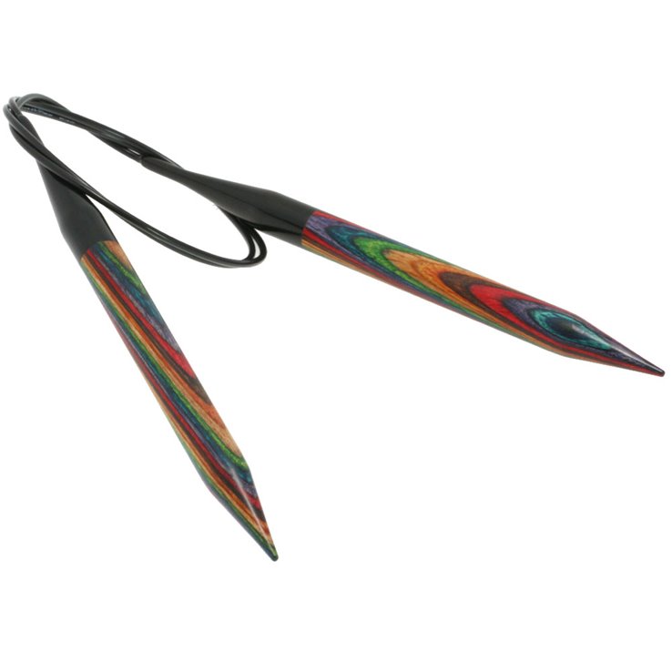 Lana Grossa Rundstricknadel Design-Holz Multicolor St. 12,0/ 80cm